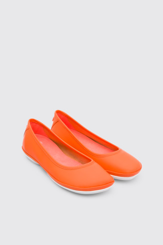 Front view of Right Orange Ballerinas for Women