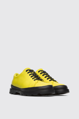 Front view of Brutus Yellow Formal Shoes for Women