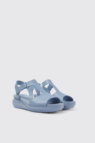 Balloon Sandalias de piel en en color azul claro para mujer