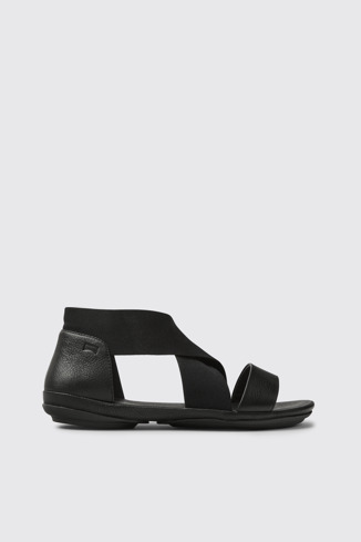 Side view of Right Black Sandals for Women