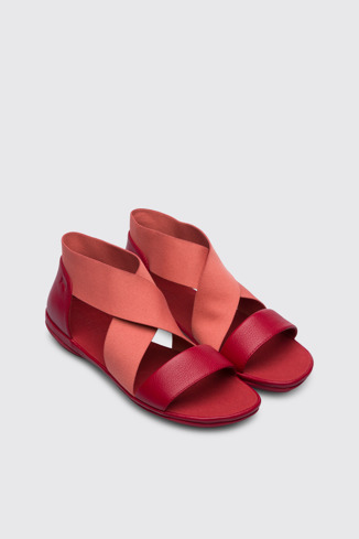 Alternative image of K200759-007 - Right - Red sandal for women.