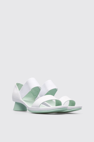 Front view of Alright White Sandals for Women