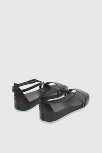 Back view of Atonik Black Sandals for Women