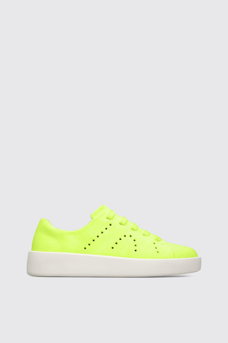 Side view of Courb Neon yellow women’s sneaker