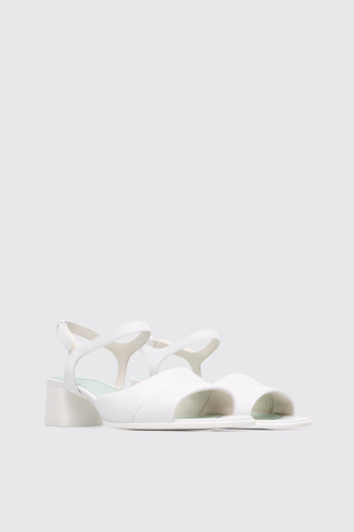 Front view of Katie White Sandals for Women