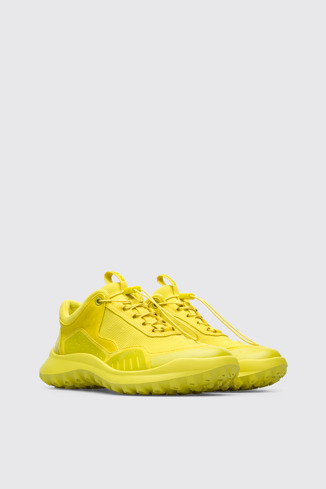 Front view of CRCLR Yellow Sneakers for Women