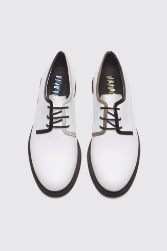 Overhead view of Twins White Formal Shoes for Women