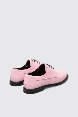 Back view of Juddie Women’s pastel pink lace-up shoe