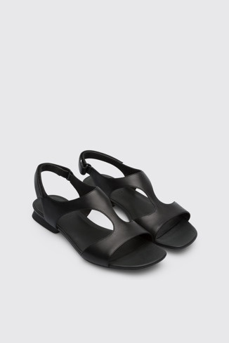 Alternative image of K200988-001 - Casi Myra - Black women’s textile T-strap sandal.
