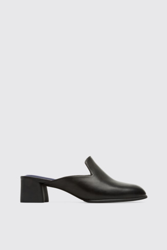 Side view of Katie Women’s black open shoe