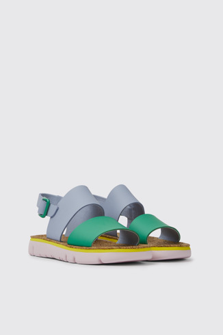 Oruga Sandalias en color azul y verde para mujer