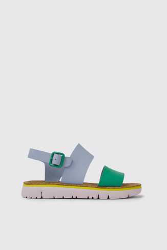 Oruga Sandalias en color azul y verde para mujer