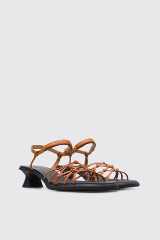 Front view of Dina Brown sandal for women