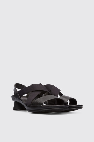 Alternative image of K201174-001 - Alright - Black leather women’s sandal.