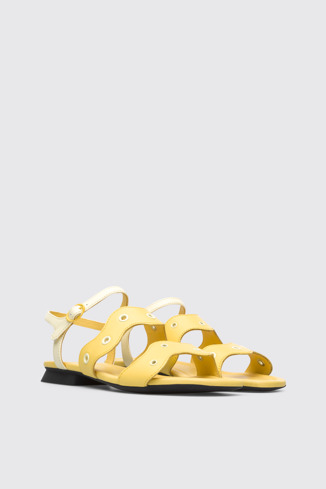 Front view of Twins Multicolored sandal for women