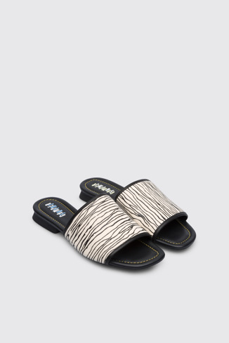 Front view of Twins Multicolored sandal for women