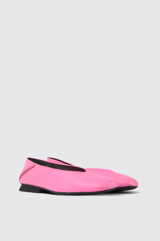 Alternative image of K201253-016 - Casi Myra - Pink leather ballerinas for women