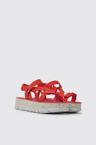 Oruga Up Sandales en PET recyclé rouge pour femme
