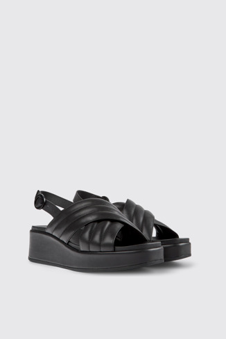 Misia Sandalias de piel en color negro para mujer