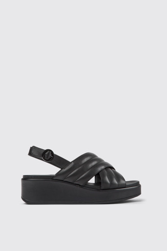 Misia Sandalias de piel en color negro para mujer