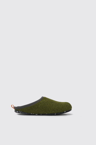 Side view of Twins Multicolored wool women’s slippers