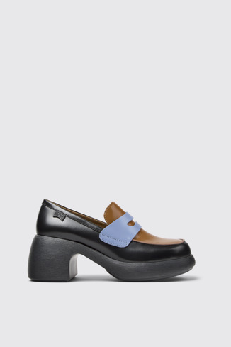 Twins Mocasines de piel multicolor para mujer.