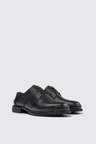 Pix Zapatos de piel negra para mujer.