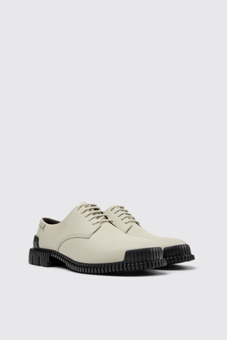 Pix Zapatos de piel gris para mujer.