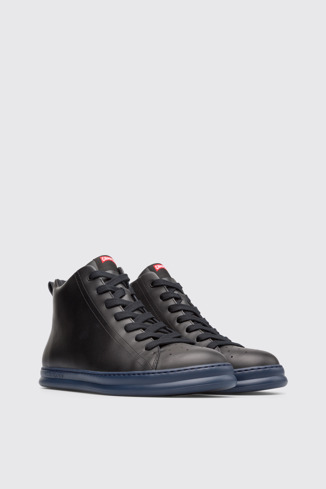 Front view of Runner Black Sneakers for Men