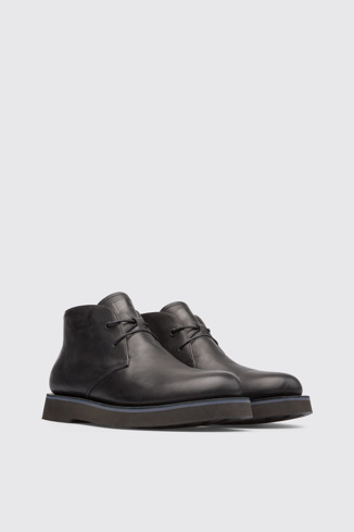 Front view of Tyre Black Formal Shoes for Men