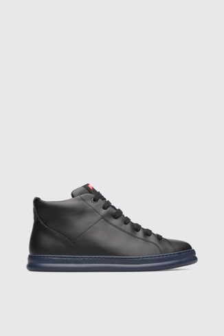 Side view of Runner Black Sneakers for Men