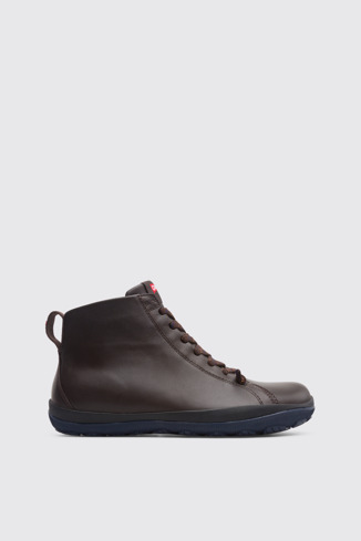 Side view of Peu Pista Brown Ankle Boots for Men