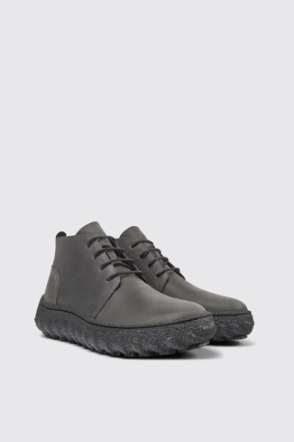 Alternative image of K300330-012 - Ground - Dark gray nubuck ankle boots for men