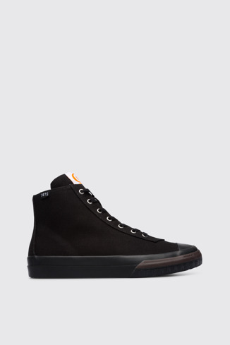 Side view of Camaleon Black sneaker boots for men