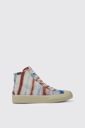 Side view of Camper x EFI Multicolored organic cotton sneakers for men