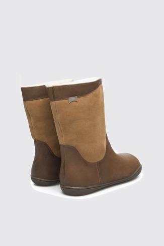 Back view of Peu Brown Ankle Boots for Women