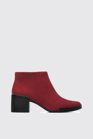 Side view of Lotta Red Ankle Boots for Women
