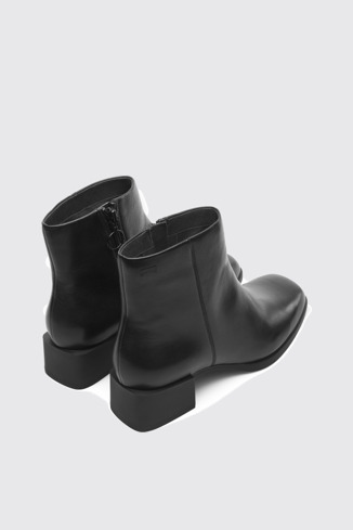 Back view of Kobo Black Ankle Boots for Women