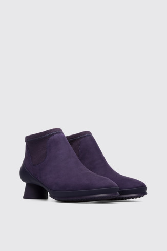 Front view of Alright Purple Ankle Boots for Women