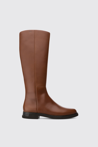 Side view of Iman Brown Boots for Women