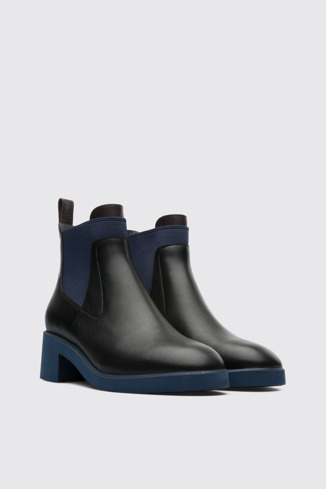 Front view of Wonder Black Ankle Boots for Women