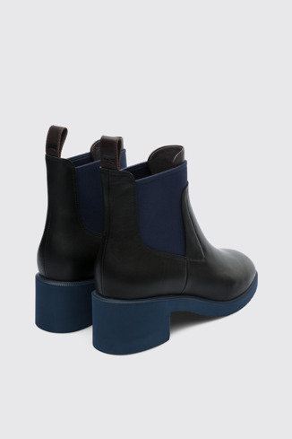 Back view of Wonder Black Ankle Boots for Women