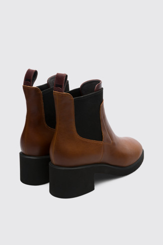 Back view of Wonder Brown Ankle Boots for Women