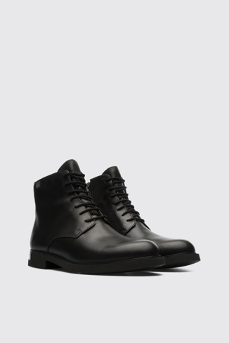 Front view of Iman Black Boots for Women