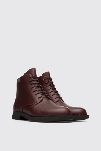 Front view of Iman Burgundy Boots for Women