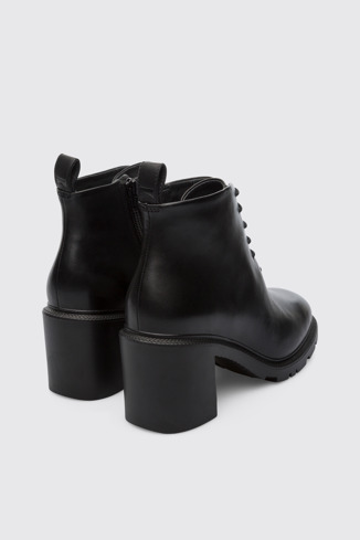 Back view of Whitnee Black Ankle Boots for Women