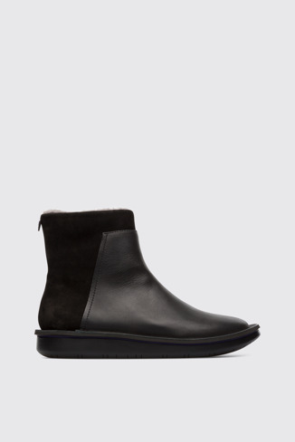 Side view of Formiga Black Ankle Boots for Women