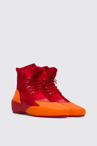 Front view of Kiko Kostadinov Red Ankle Boots for Women