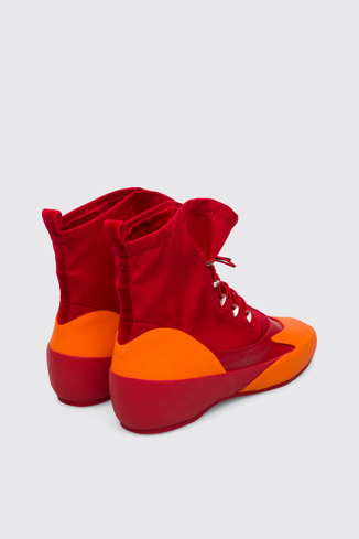 Back view of Kiko Kostadinov Red Ankle Boots for Women