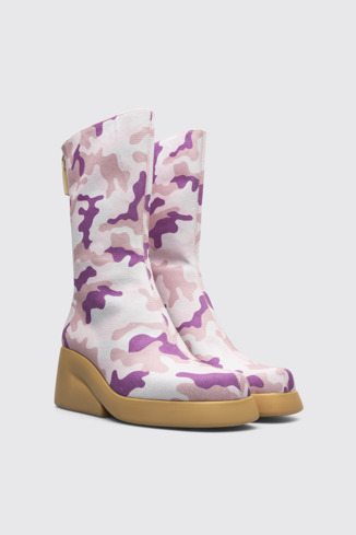 Alternative image of K400562-001 - Ssense & Petra Collins - Camouflage high boots for women